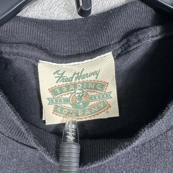 VINTAGE 90s Fred Harvey Trading Company Mt Rushmore T-Shirt Mens M Black Graphic - Picture 2 of 6